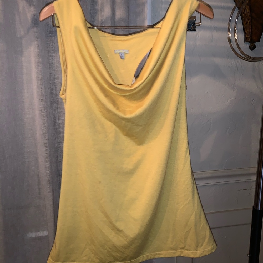 Yellow Razor-Back Shirt - Beaded Back